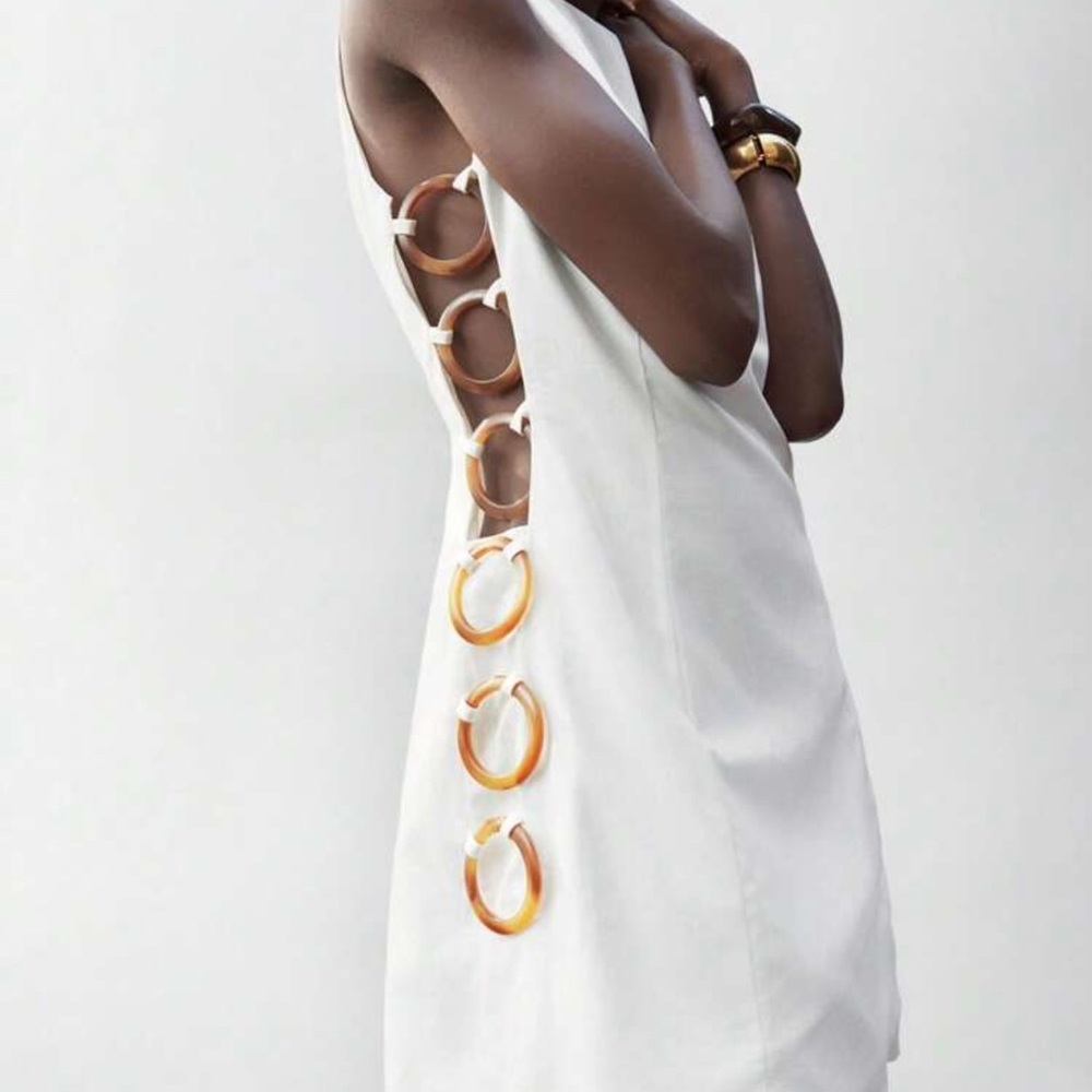 SHEIN White dress with open sides